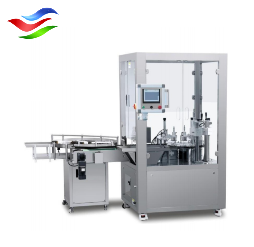 Automatic vial filling and capping machine