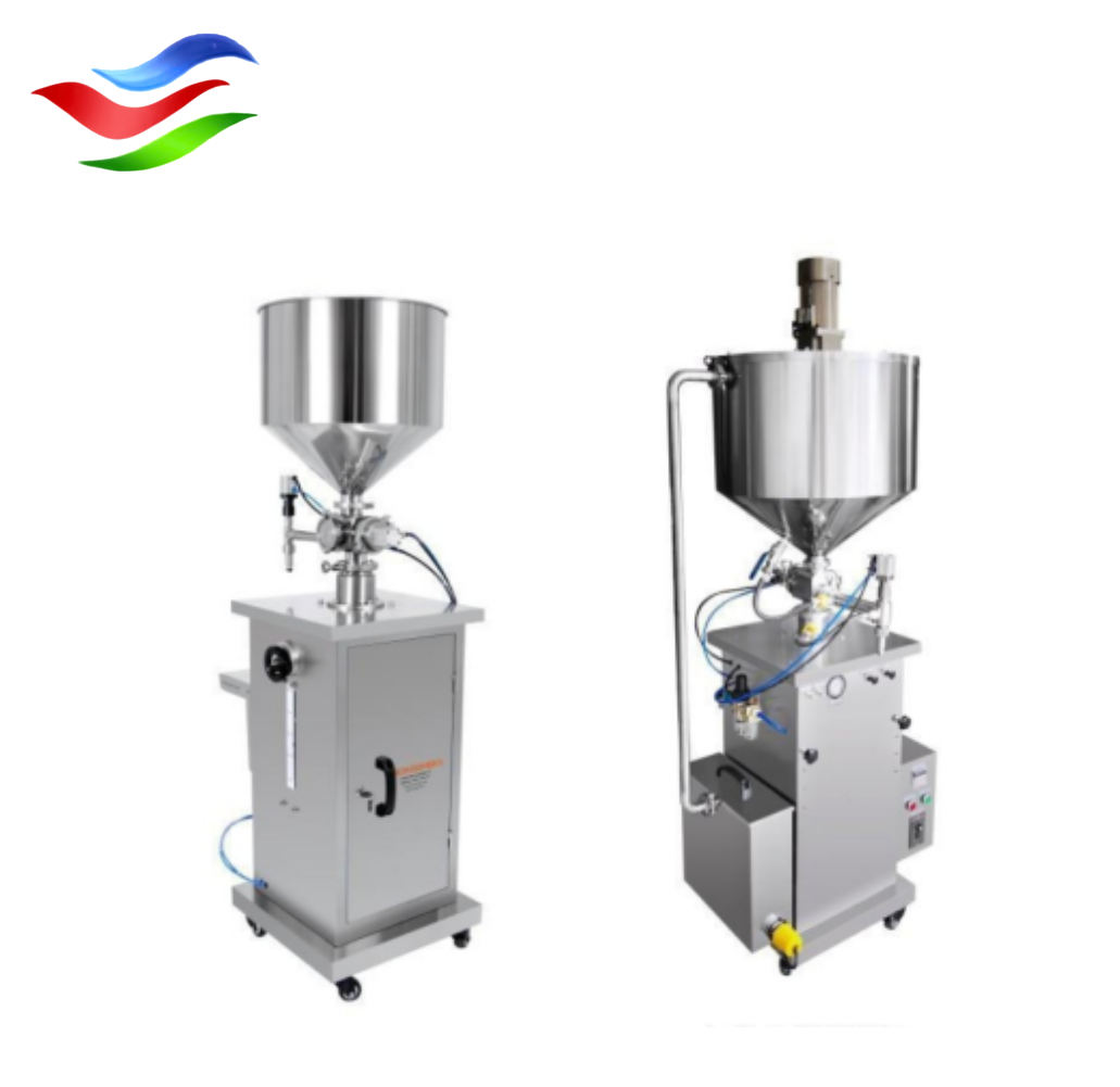 Vertical pneumatic cream & liquid filling machine